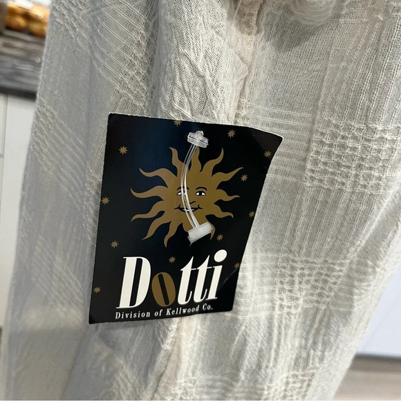 NOS NWT Dotti Cotton Textured Ivory Button Down Maxi Coverup Sleeveless Dress XL - Picture 4 of 9